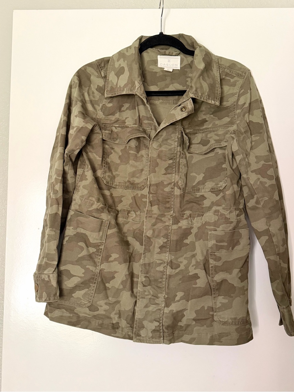 Caslon Olive and Beige Camo Jacket